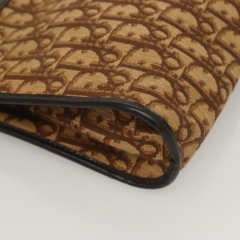 Authentic Christian Dior Trotter Canvas Shoulder Bag Brown Gold - Picture 16 of 16